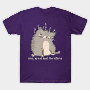 Wake Up and Smell the Tabbies (Gray Version) T-Shirt